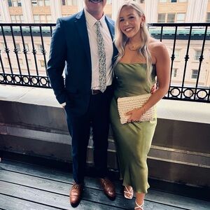 Elegant Olive Green Maxi Dress